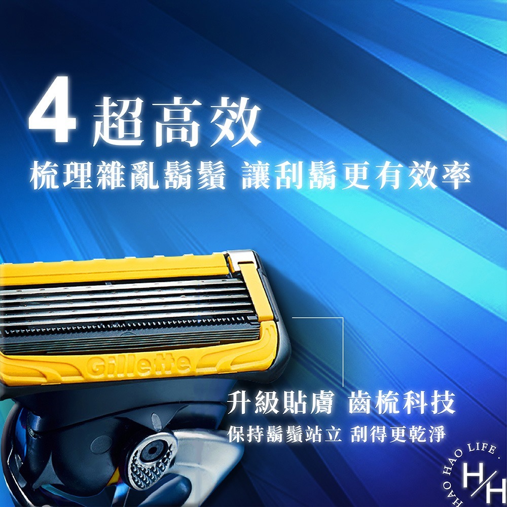 吉列Gillette 現貨快出 鋒護手動刮鬍刀組 刀架 X 1 + 刀頭 X 6 刮鬍裝備 剃鬍刀 好市多-細節圖7