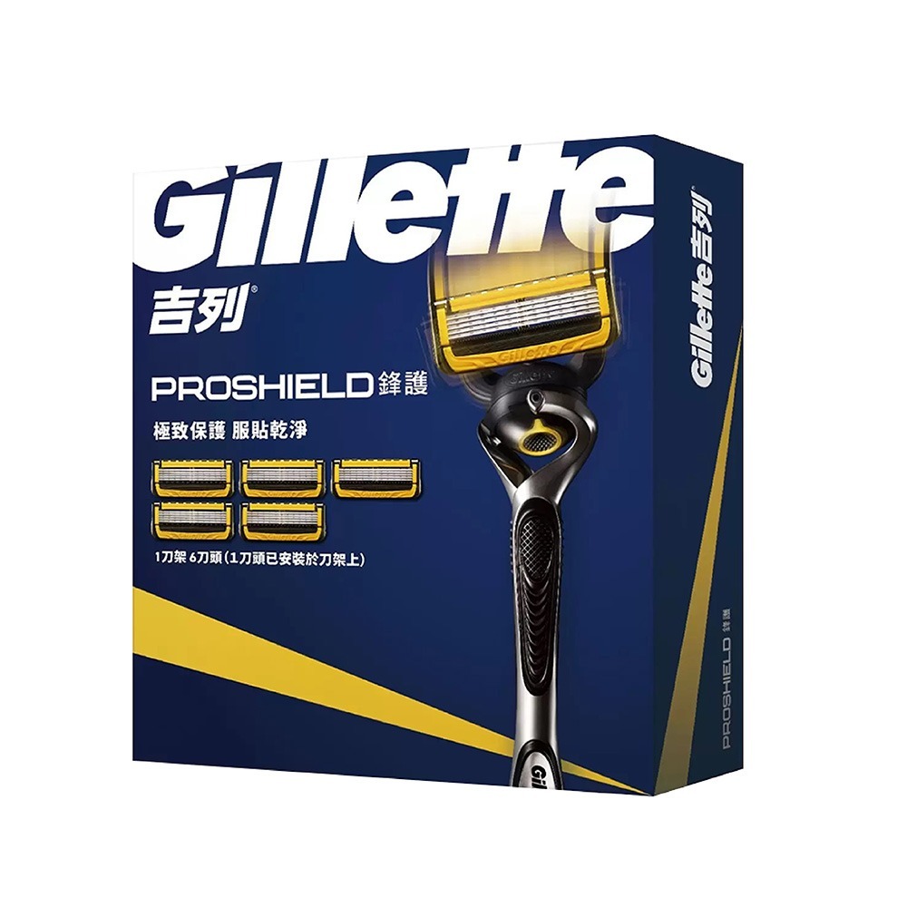 吉列Gillette 現貨快出 鋒護手動刮鬍刀組 刀架 X 1 + 刀頭 X 6 刮鬍裝備 剃鬍刀 好市多-規格圖8