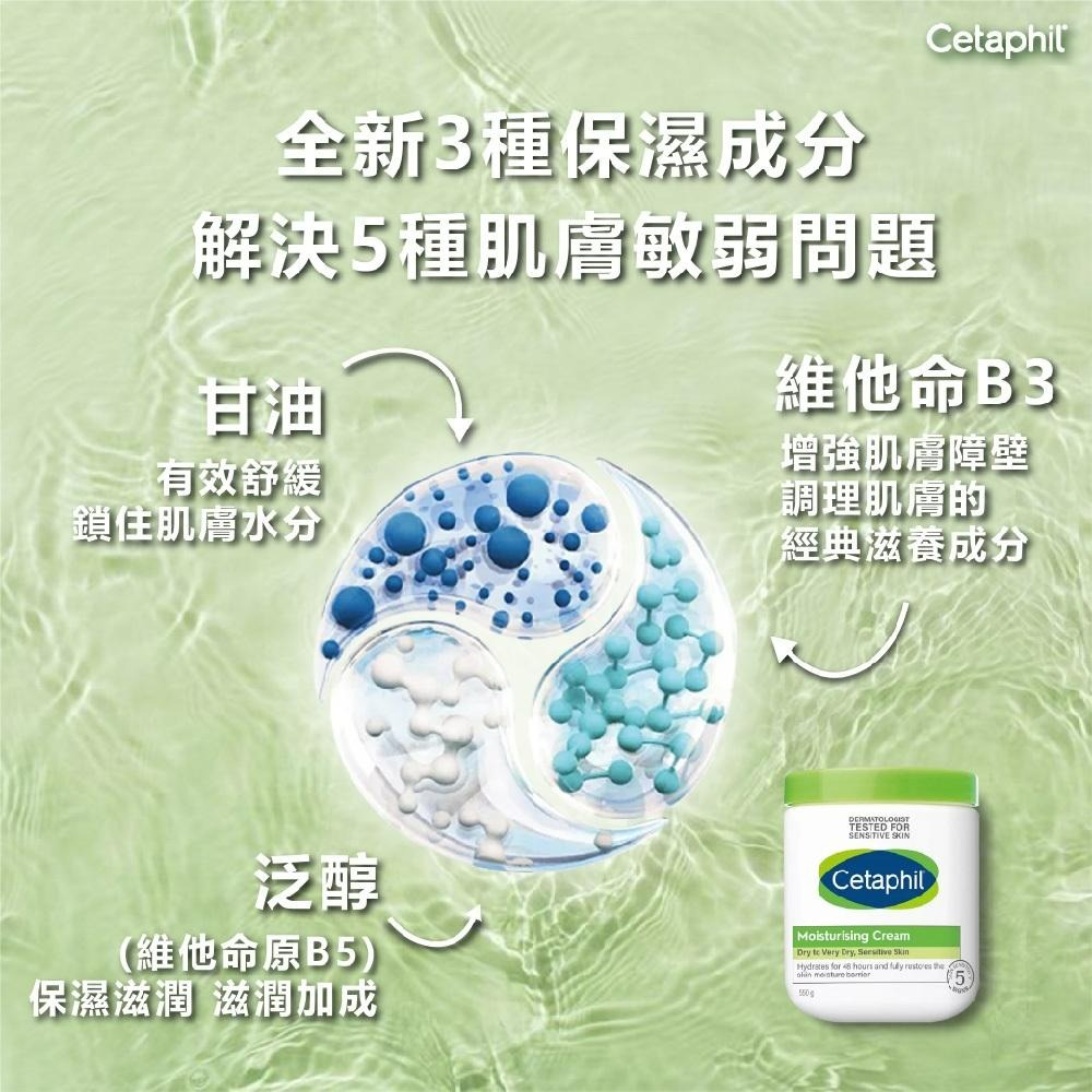 Cetaphil 舒特膚長效潤膚乳霜550g 大容量 補水 身體乳 550g 48小時保濕-細節圖4