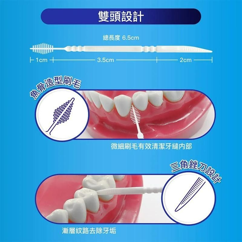 奈森克林 葉形牙籤刷 牙籤 300支 牙籤 牙間刷 牙線 牙刷 雙效牙籤刷 牙齒清潔-細節圖3