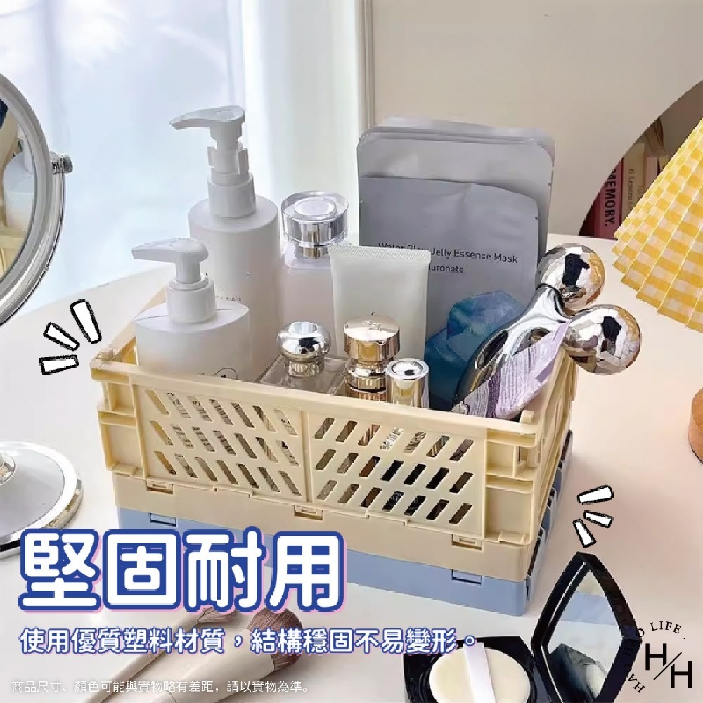 現貨快出 韓版大收納籃 桌面收納 收納盒 收納籃 可摺疊收納 莫蘭迪色系 居家收納 房間收納 客廳收納-細節圖6