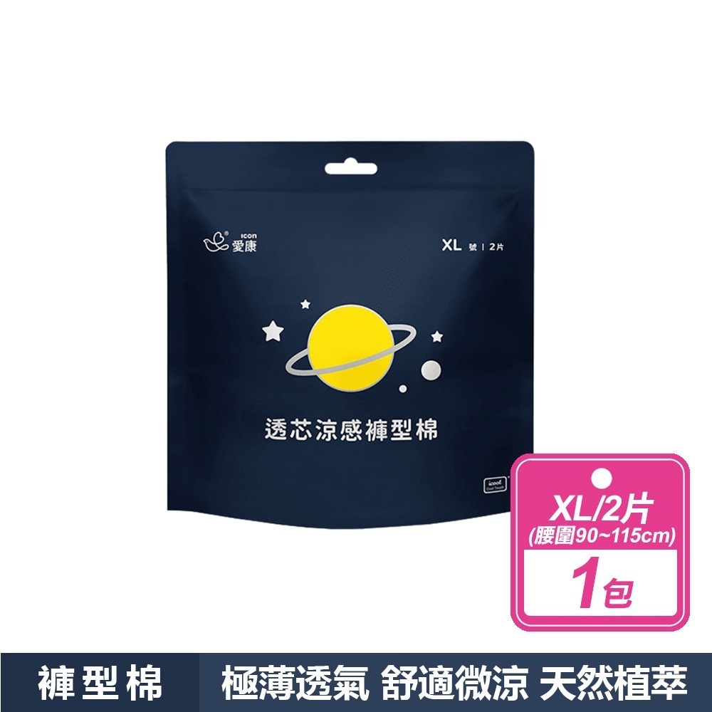 愛康 透芯涼感褲型棉 最新上市 生理棉褲 (M/L/XL) 2片/包 褲型衛生棉-規格圖7