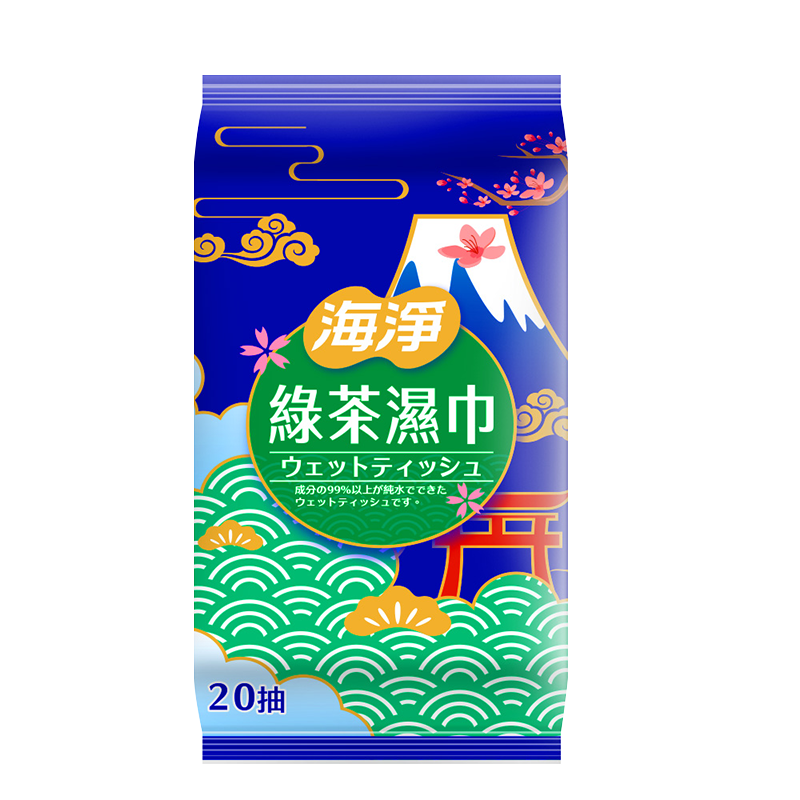 海淨-綠茶濕紙巾20張