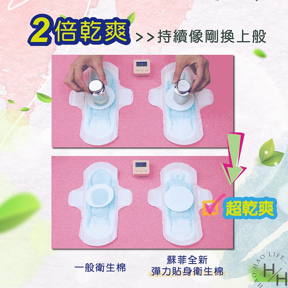 Costco 好市多 蘇菲 彈力貼身 超薄日用衛生棉 23公分 15片 X 8包-細節圖5
