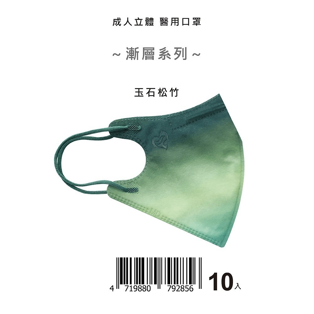 盛籐 天心 出清特惠價🔥3D成人立體醫療口罩(漸層系列 10片/包) 新色上市 小臉口罩 V臉口罩 多款任選 3D-規格圖9