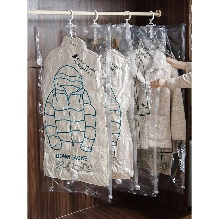 加大版可掛式真空收納袋 可重複使用 可掛式懸掛式收納袋 加厚款真空壓縮袋 防塵袋 防塵套-細節圖3