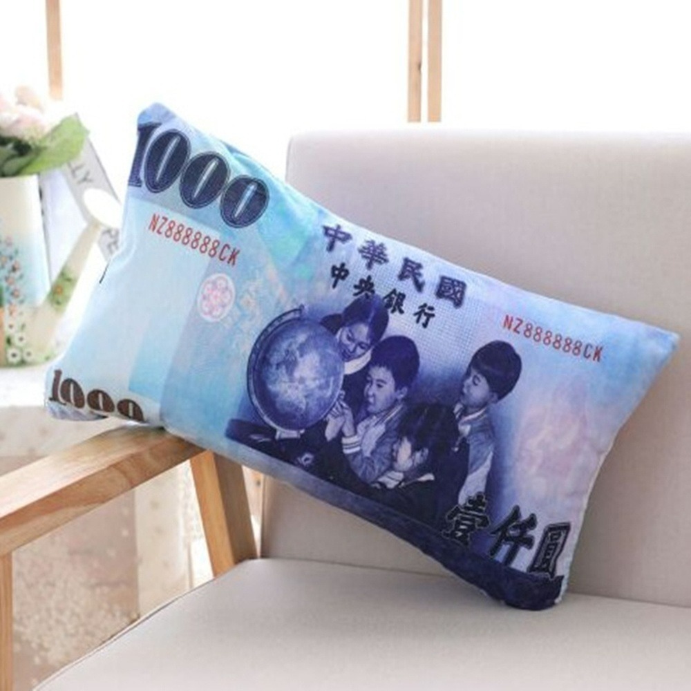 台幣抱枕 聖誕節交換禮物 100元抱枕 1000元抱枕 整人禮物 30*50-規格圖1