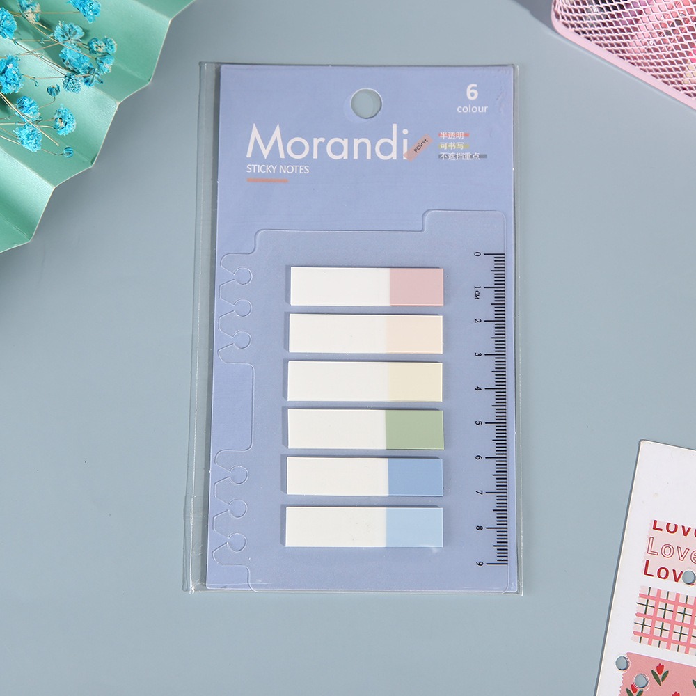 莫蘭迪標籤貼 標籤貼紙 便利貼 標記貼紙 彩色螢光貼 條狀標記 目錄分頁 手帳 事務辦公 上班族 學生-規格圖7