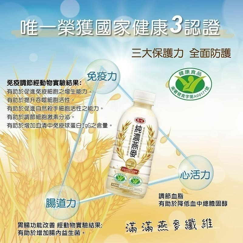 【箱購現貨快出】 愛之味 純濃燕麥 340ml X 12瓶/箱 燕麥飲 好市多 大容量規格-細節圖4