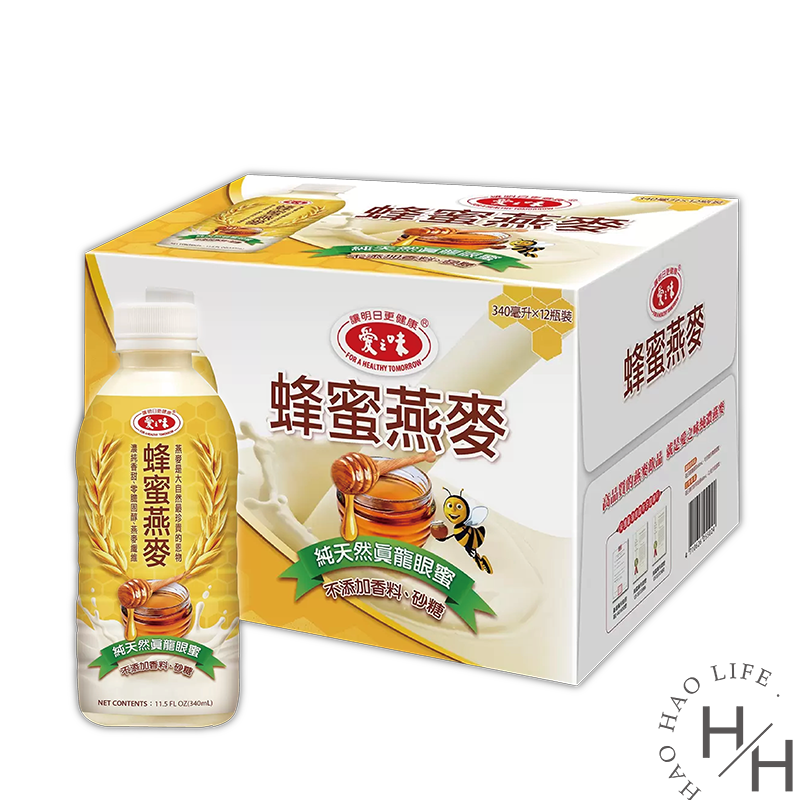 【箱購現貨快出】 愛之味 純濃燕麥/蜂蜜燕麥 340ml X 12瓶/箱 燕麥飲 好市多 大容量規格-規格圖9