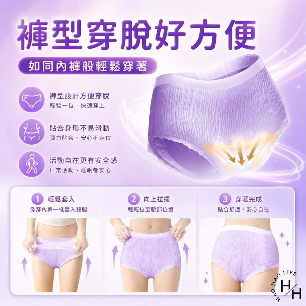 好市多現貨快出【好自在】熊抱散熱安睡褲(24片/箱)晚安睡褲 褲型衛生棉 無痕褲 夜用 衛生-細節圖7