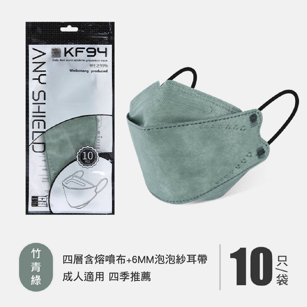【好好生活｜4D口罩】KF94出清! 進口魚型口罩 韓版魚型口罩 魚嘴柳葉折疊口罩 四層口罩 立體口罩-規格圖2