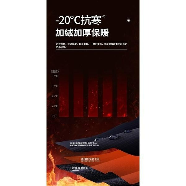 防風防水加絨保暖手套(時尚質感佳）-細節圖8