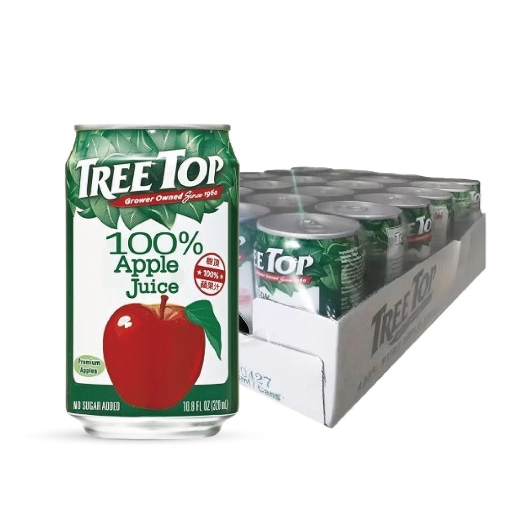 現貨【Tree Top】蘋果汁(320毫升X24入)(2公升X4入)柳橙氣泡飲(320毫升X24入)果汁 樹頂 好市多-規格圖11