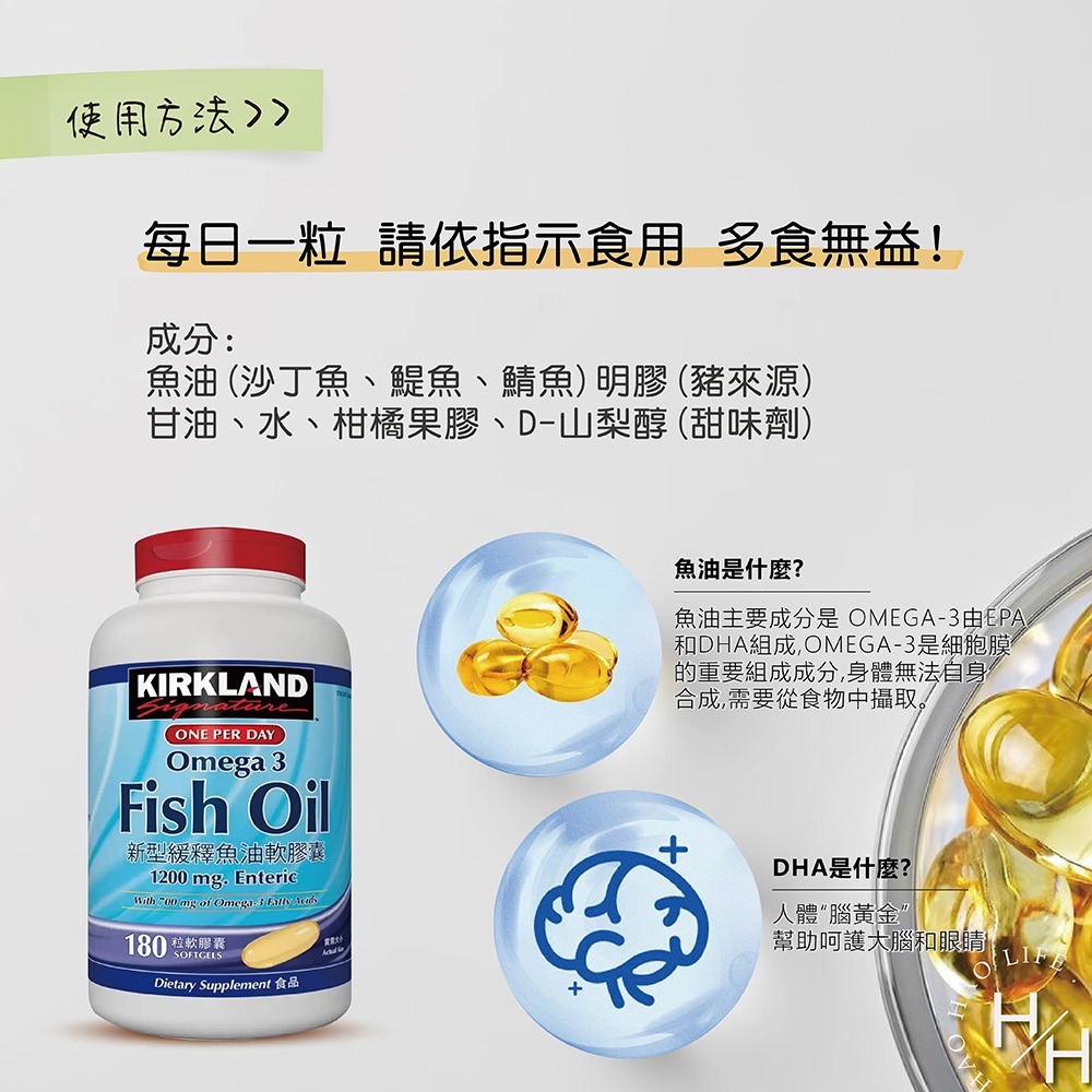 現貨特價 科克蘭 新型緩釋魚油軟膠囊 180粒-細節圖7