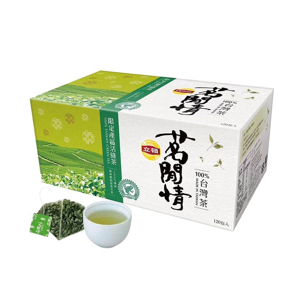 立頓 茗閒情 台灣茶活綠茶三角茶包 2.5公克X120包 天然茶葉 金萱+大方 台灣茶 清爽回甘 茶香 好市多-規格圖7