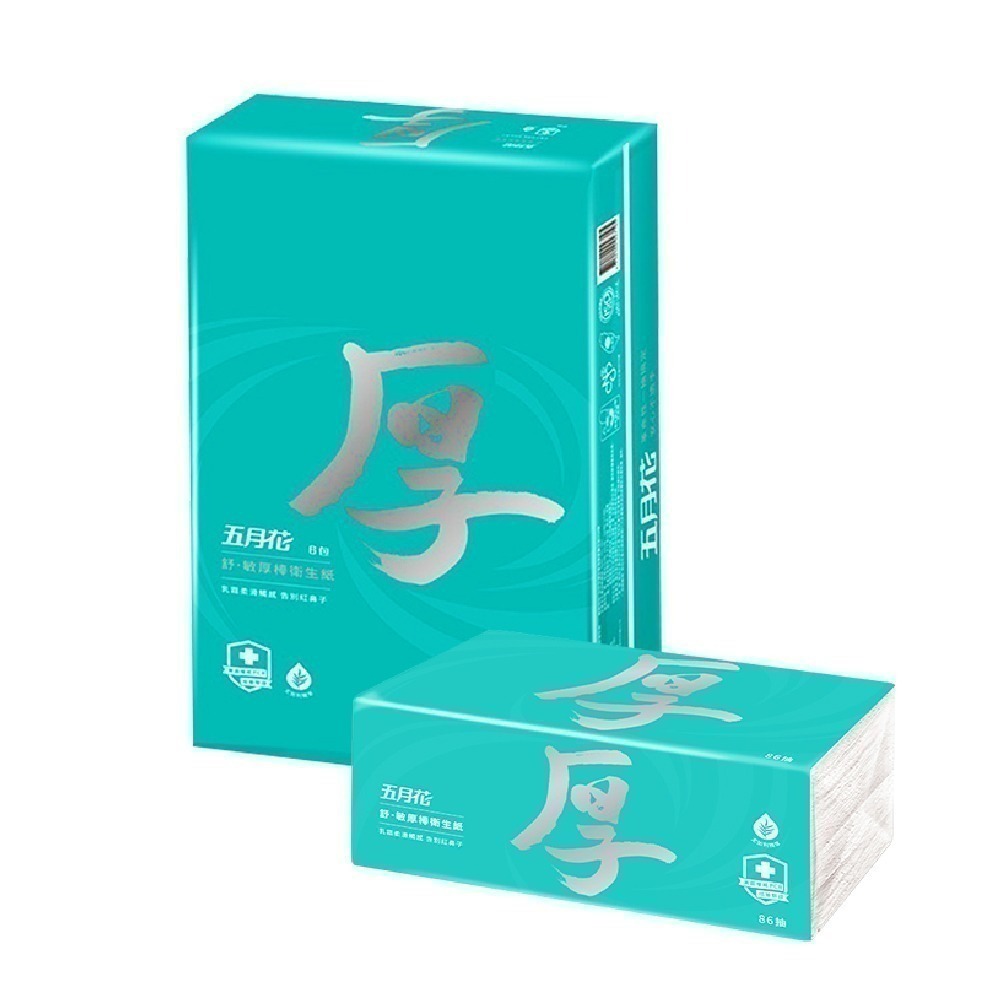 【五月花】3串組 抽取式衛生紙 厚棒 四層衛生紙 一串6包 舒敏 台灣製 厚磅衛生紙 厚衛生紙 60抽-規格圖8