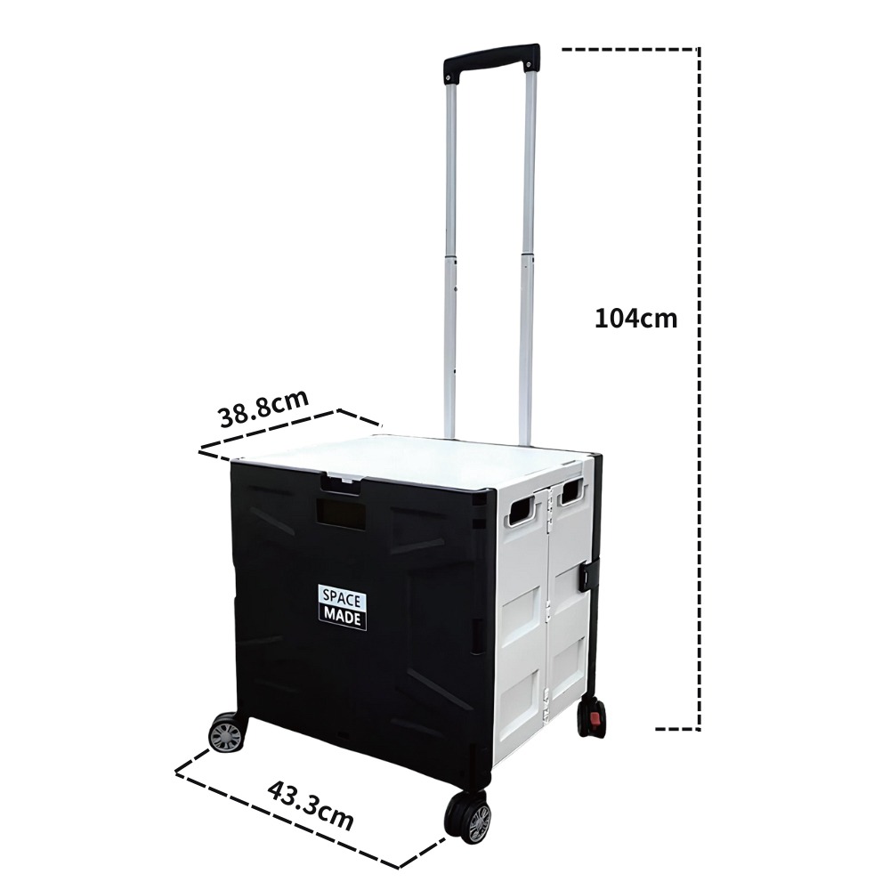 好市多現貨快出【SpaceMade】多功能摺疊推車 2色任選 市場買菜露營神器 小孩玩具收納箱 露營推車 收納車-規格圖8