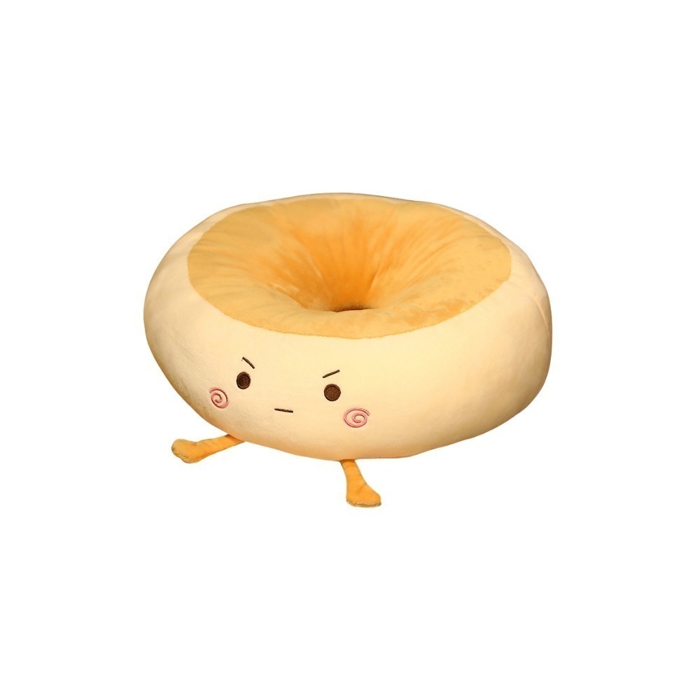 麵包坐墊抱枕玩具 38cm 4種款式任選 奶茶色 可愛 舒壓 柔軟 可拆洗 座墊 蒲團 靠墊 甜甜圈坐墊 交換禮物-規格圖7