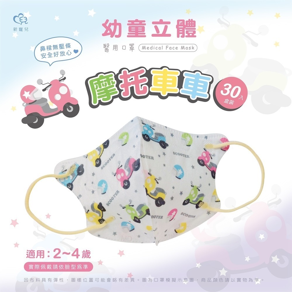 3盒特惠組 盛籐天心 兒童/幼幼 2-10歲 立體醫療口罩 台灣製造(30入/盒) 多款任選 好好生活-細節圖5