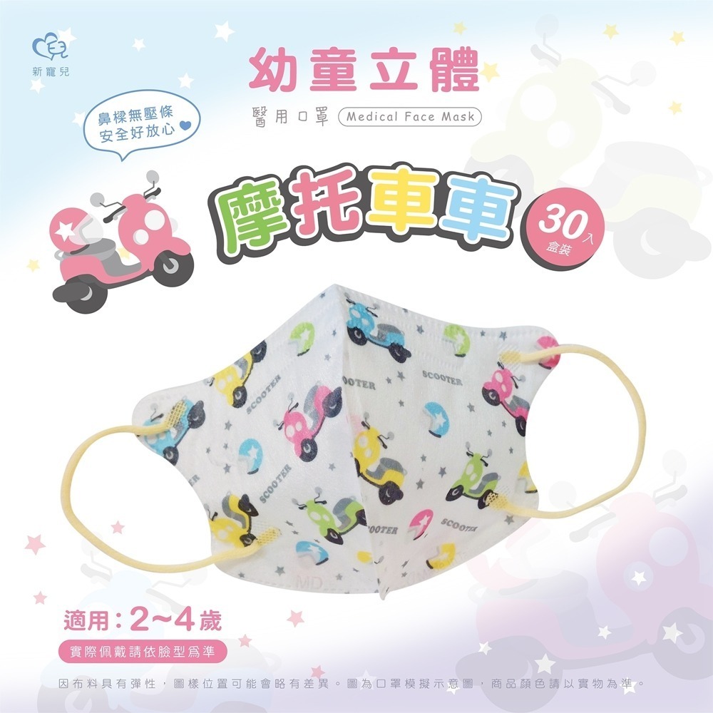 3盒特惠組 盛籐天心 兒童/幼幼 2-10歲 立體醫療口罩 台灣製造(30入/盒) 多款任選 好好生活-細節圖5