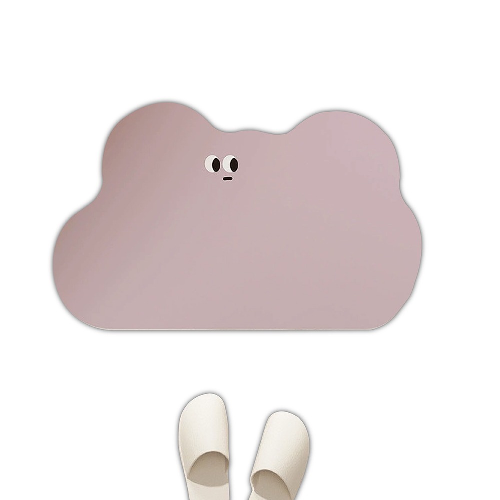 台灣現貨 卡通浴室珪藻泥吸水地墊 40x60cm 可愛搞怪 防滑 彈性 矽藻土地墊 珪藻土地墊 腳踏墊-規格圖7