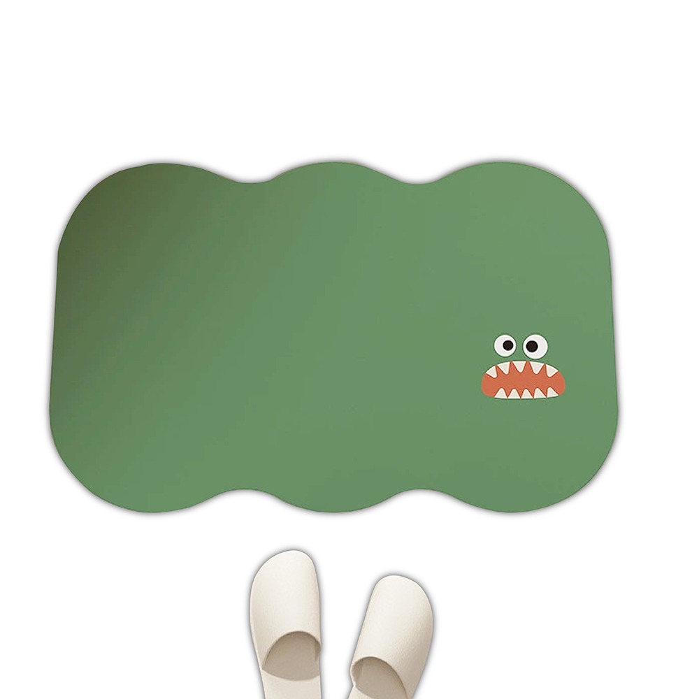台灣現貨 卡通浴室珪藻泥吸水地墊 40x60cm 可愛搞怪 防滑 彈性 矽藻土地墊 珪藻土地墊 腳踏墊-規格圖7