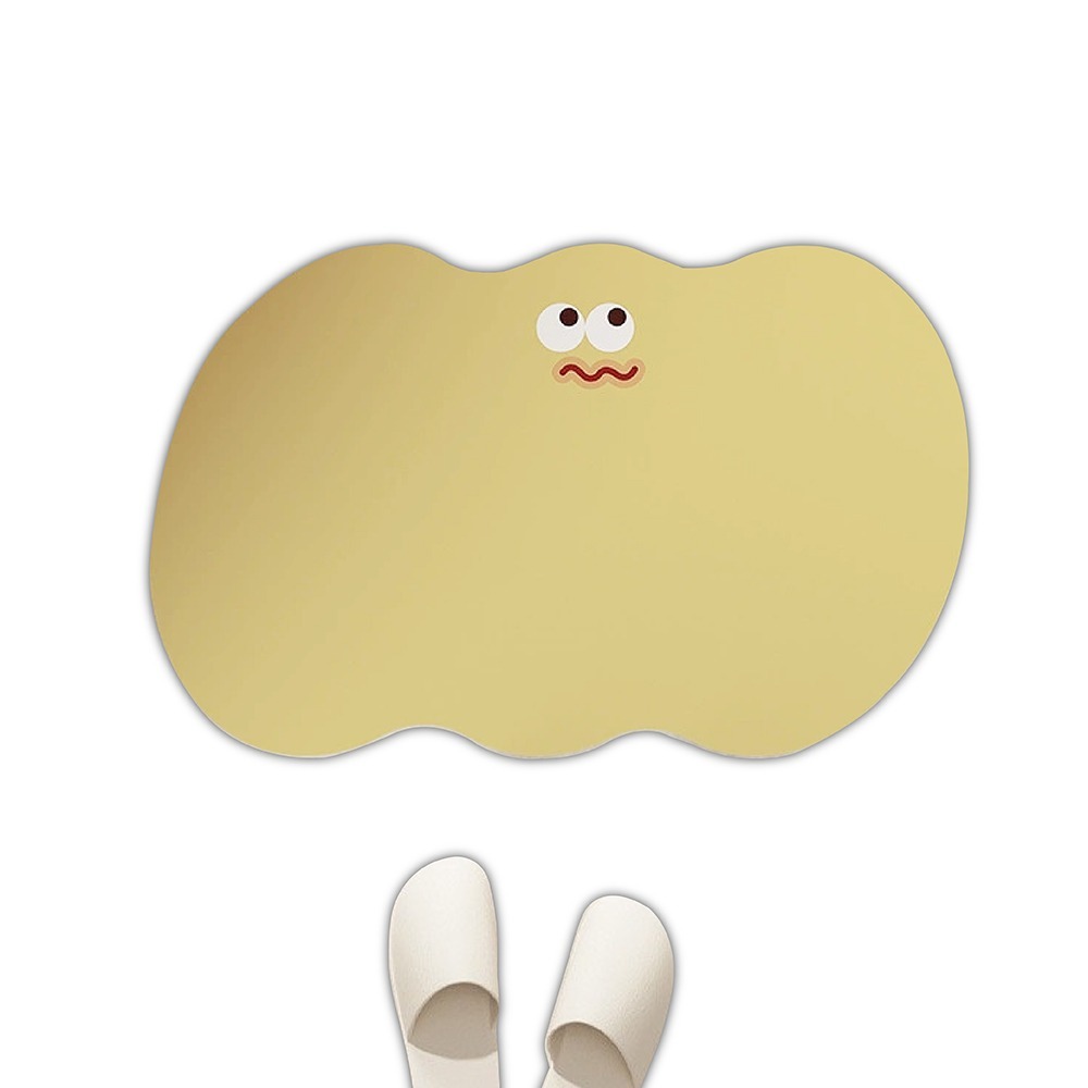 台灣現貨 卡通浴室珪藻泥吸水地墊 40x60cm 可愛搞怪 防滑 彈性 矽藻土地墊 珪藻土地墊 腳踏墊-規格圖7