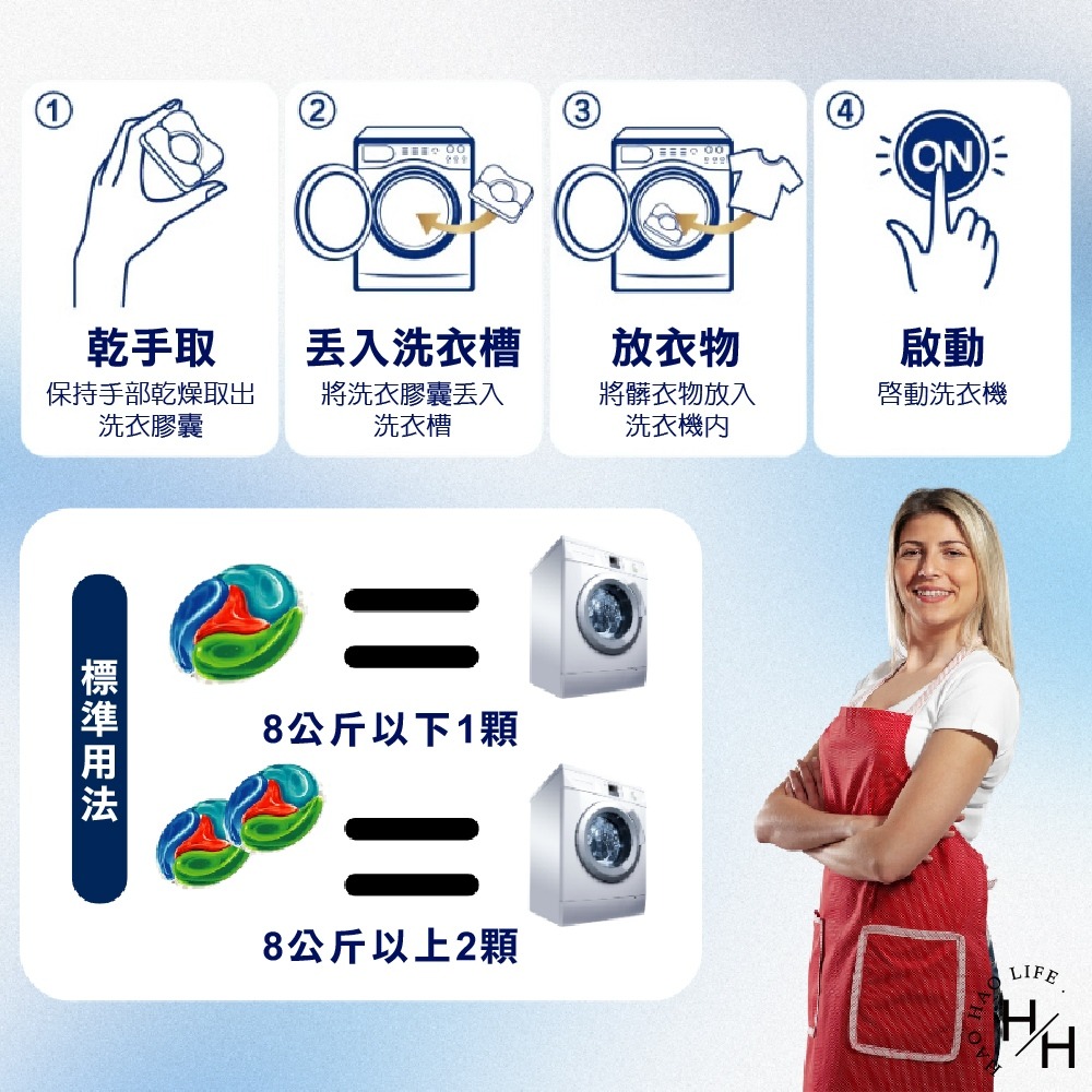 Persil寶瀅 德國專利全效能 4合1 洗衣膠囊 室內晾衣適用 64顆 除菌/除螨/除臭-細節圖6