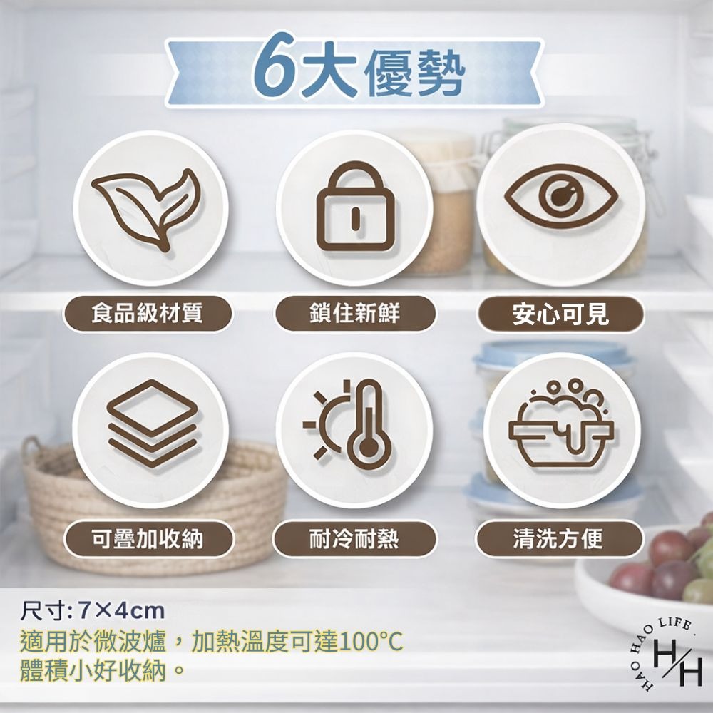 現貨快出 保鮮盒 藍色(70毫升*3入組) 便當盒 餐具 收納盒 餐盒-細節圖3