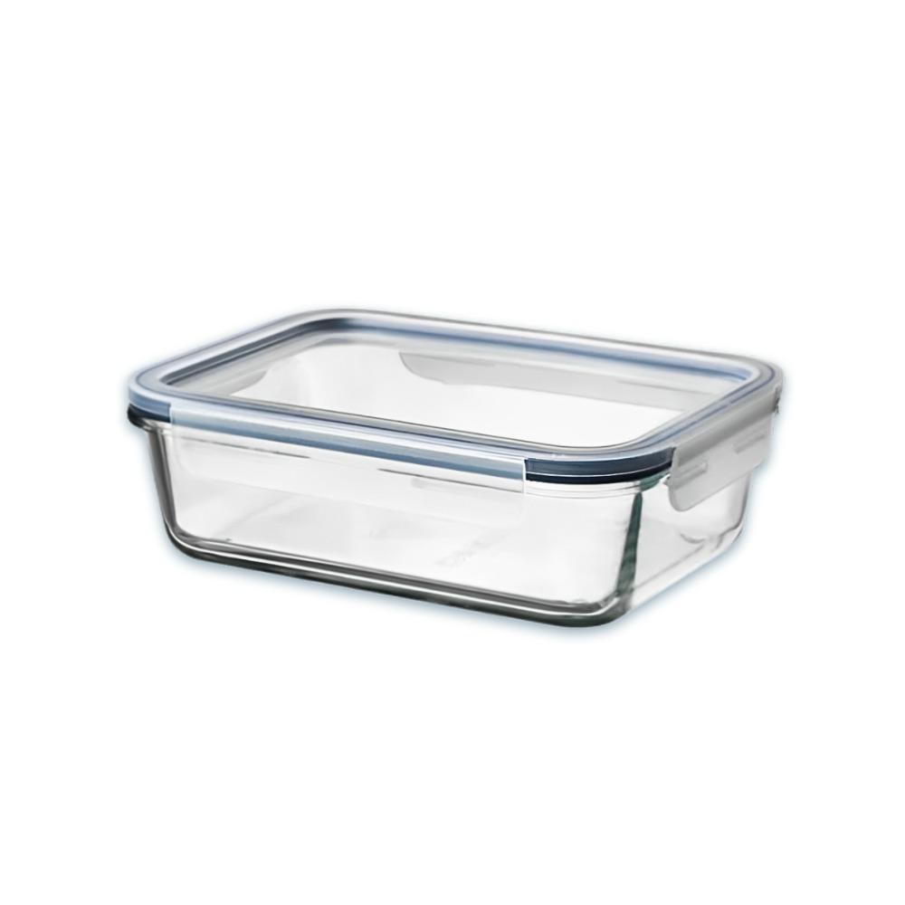 現貨快出 保鮮分裝盒 1000ml  便當盒 方形/玻璃 密封盒-規格圖8