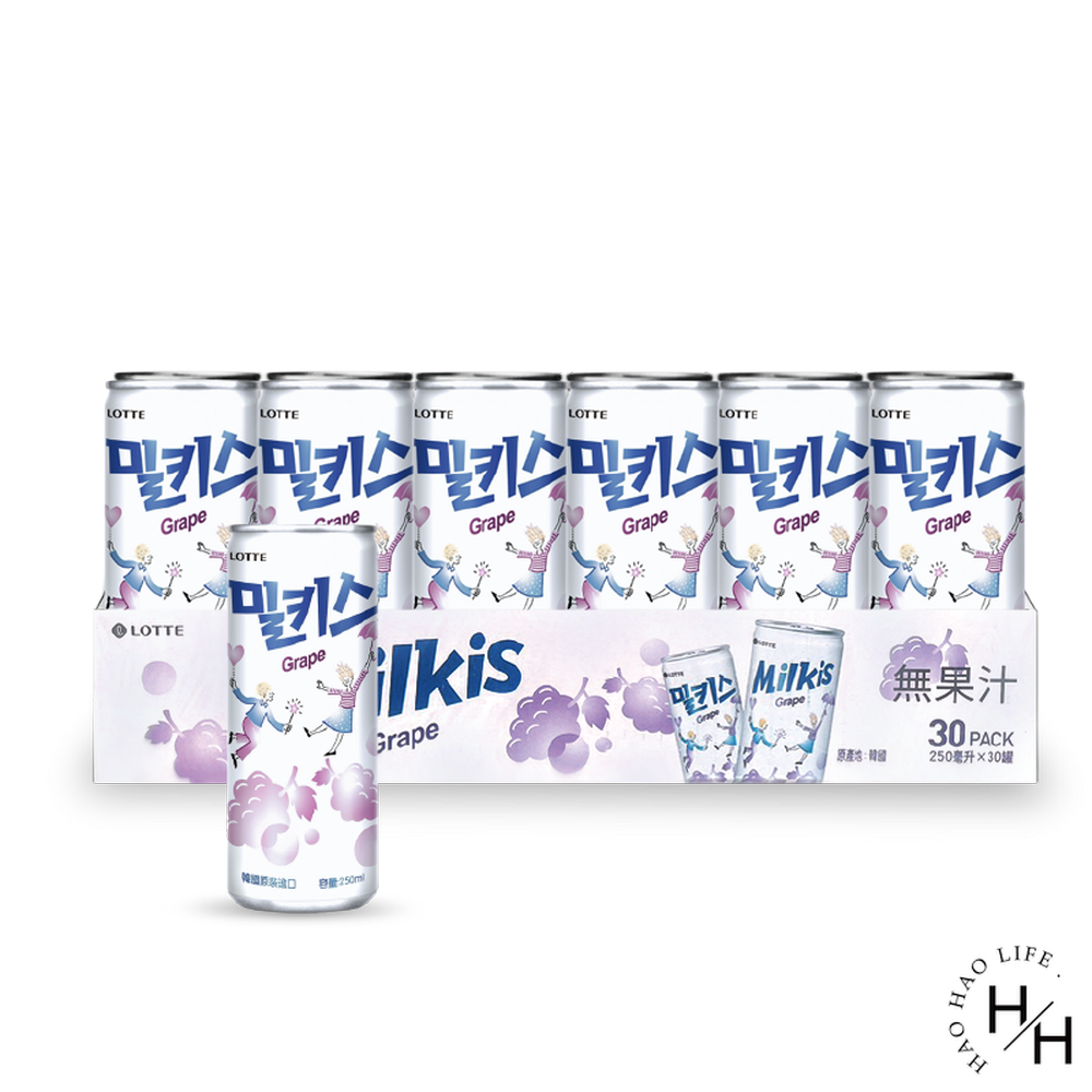 韓國 LOTTE 樂天 優格風味碳酸飲  草莓/無糖/葡萄/水蜜桃/優格飲 250毫升 X 30入 五種口味-規格圖7