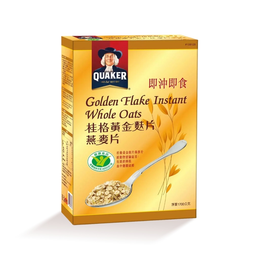 ‼️即期品‼️【好市多COSTCO現貨】 桂格 Quaker 黃金麩片燕麥片 1.7公斤 麥片 燕麥 小麥  早餐麥片-規格圖1