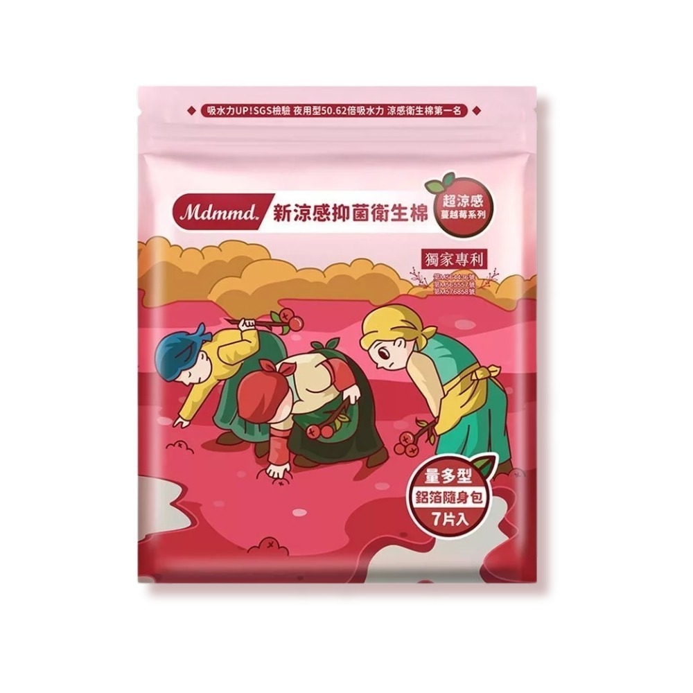 新品上市 Mdmmd明洞 現貨 新涼感抑菌衛生棉-超涼感蔓越莓系列 愛康 蘇菲 涼感衛生棉 日用 夜用-規格圖8