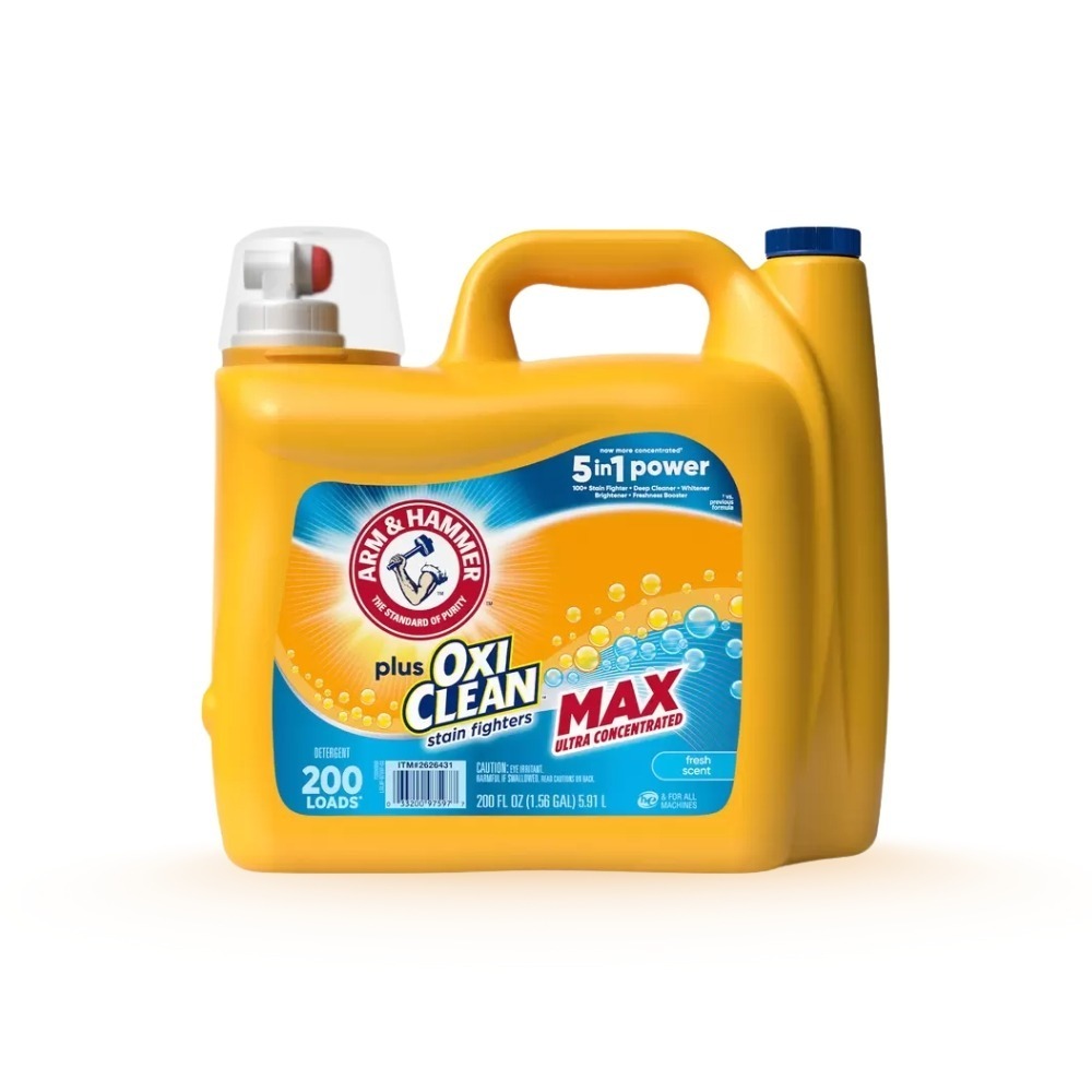 好市多現貨【ARM&HAMMER】強效濃縮洗衣精添加小蘇打粉 5.91公升  超濃縮洗衣精 洗衣精 鐵鎚牌 蘇打粉-規格圖1