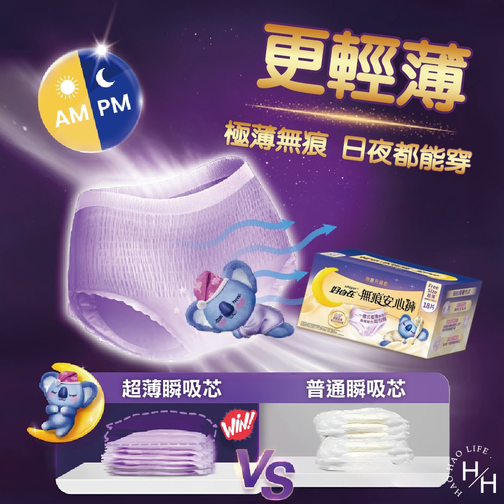 現貨快出【好自在】無痕安心褲6片X3包/箱 晚安睡褲 褲型衛生棉 無痕褲 夜用 衛生棉 無痕安心褲 好市多 COSTCO-細節圖6