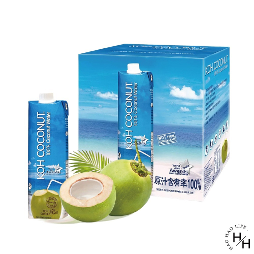 好市多 現貨快出 Koh 純椰子汁 1公升X6入椰子水 100%純椰子汁 costco