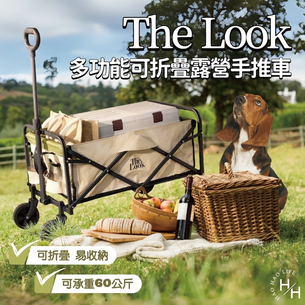 【The look】 多功能可折疊露營手推車 收納箱 推車 手推車 手推車折疊 行李箱 菜籃 摺疊 旅行 購物車 置物-細節圖2