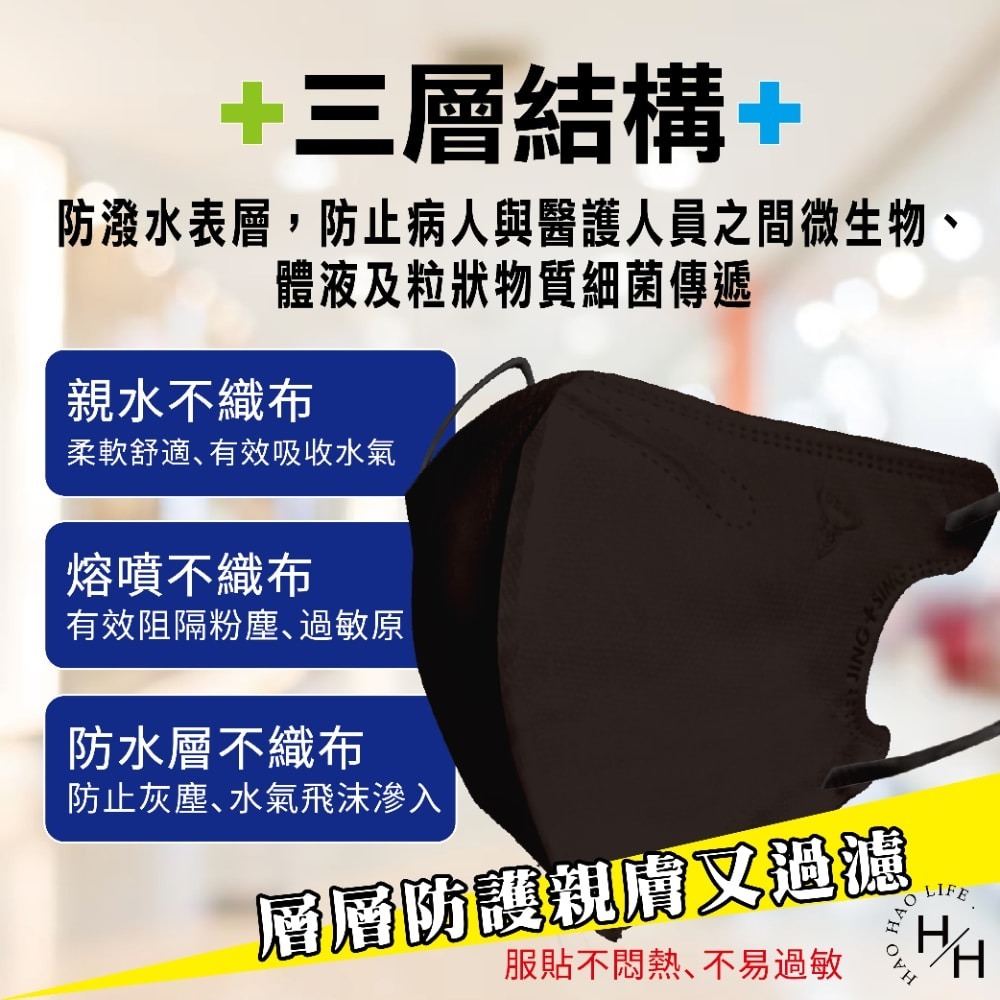 現貨快出【淨新】3D細耳成人加大醫用口罩(50入/盒)多色可選 醫療口罩 立體口罩 3D立體口罩 成人口罩 加大-細節圖4
