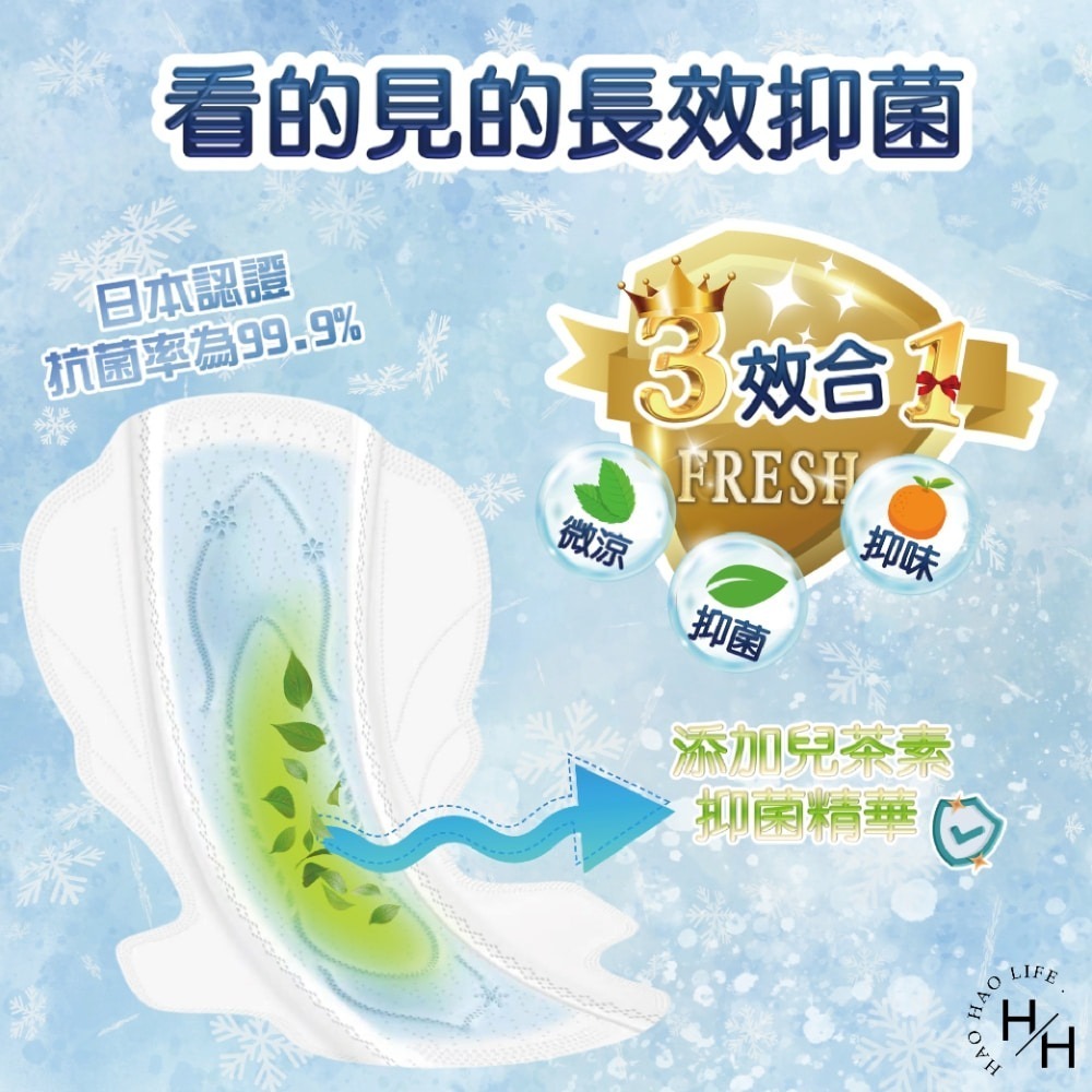現貨快出【蘇菲】新涼感清涼薄荷系列 23公分/29公分共2款(6包/箱) 日用 夜用 涼感衛生棉 柑橘植萃-細節圖8