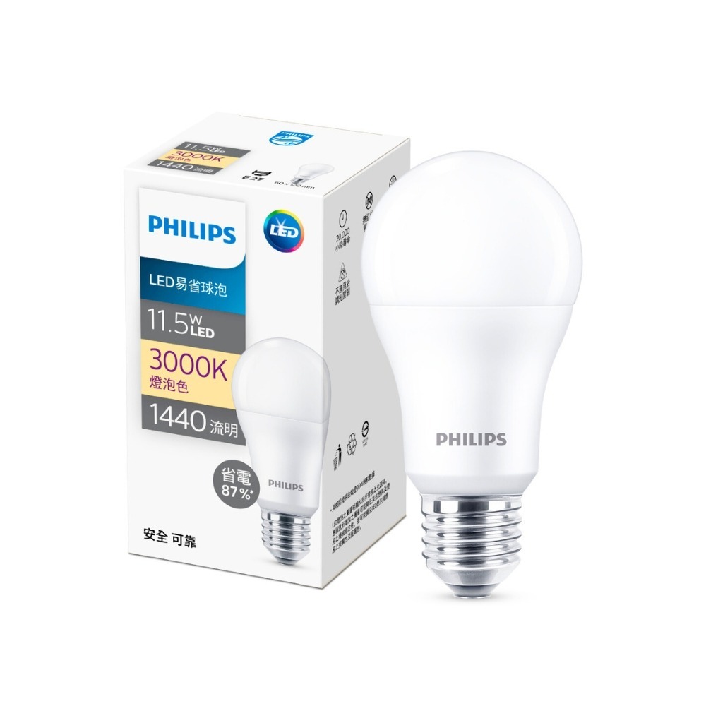 現貨快出【飛利浦】易省泡9W/11.5W/13W/15W  多款任選 省電燈泡 省電LED燈泡 E27 A60 A67-規格圖10