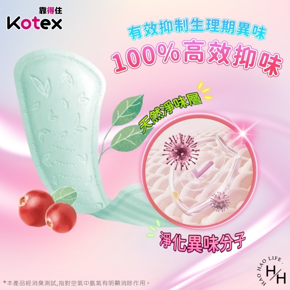 超值下殺【Kotex靠得住】草本抑菌蔓越莓加強版17.5/23/28/35cm 日用 夜用 加長 衛生棉 抑菌 草本-細節圖7