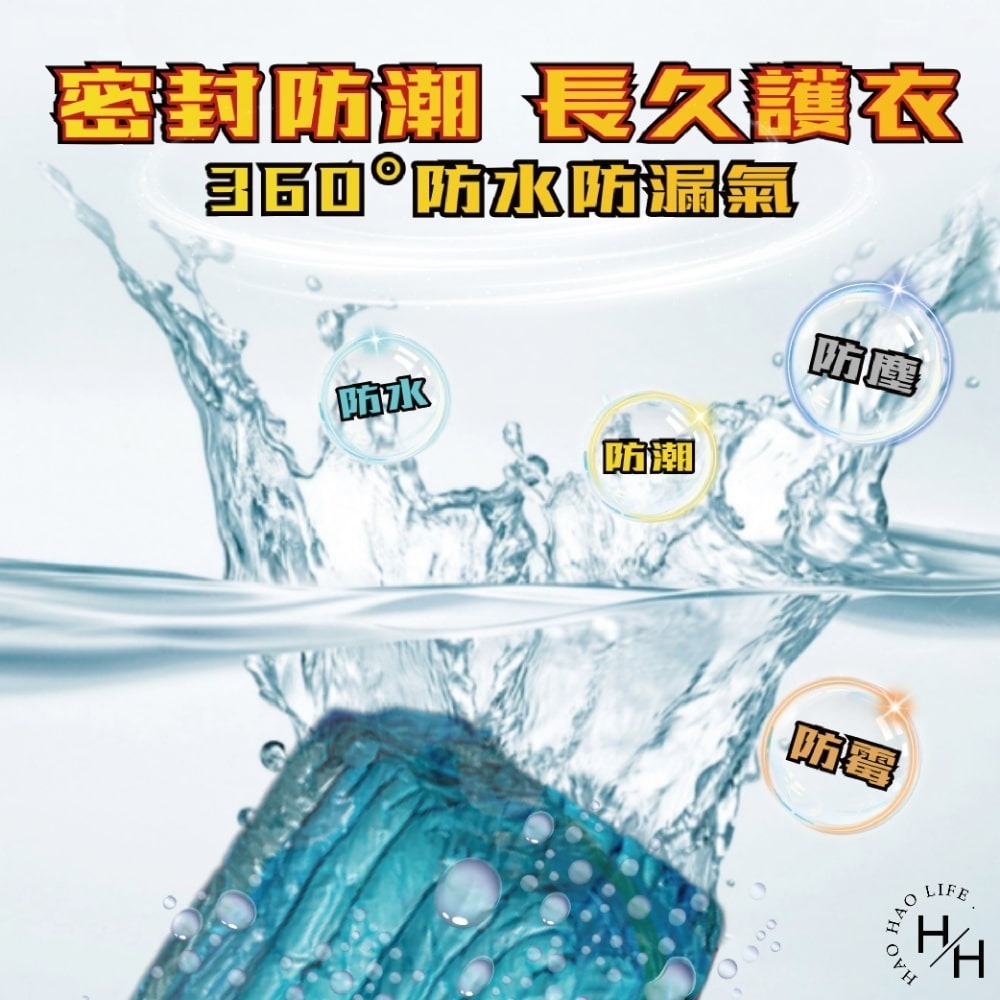 太力手壓立體收納袋 中號/特大號立體(藍色) 立體真空壓縮袋 平面真空壓縮袋 衣物真空袋 棉被真空收納袋 免抽氣 收納袋-細節圖7