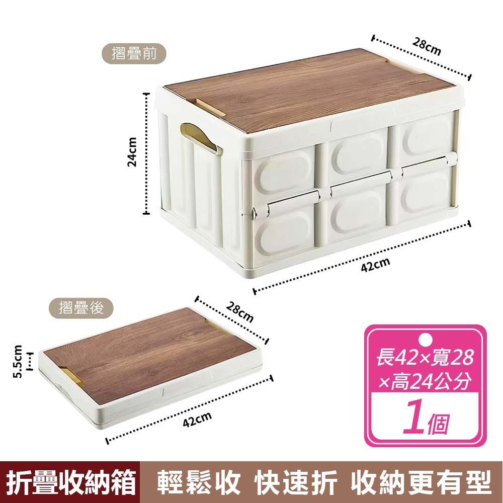 現貨快出【The look】折疊收納箱 折疊箱 收納箱 露營桌 摺疊箱 折疊收納箱 衣物箱 裝備箱-規格圖8