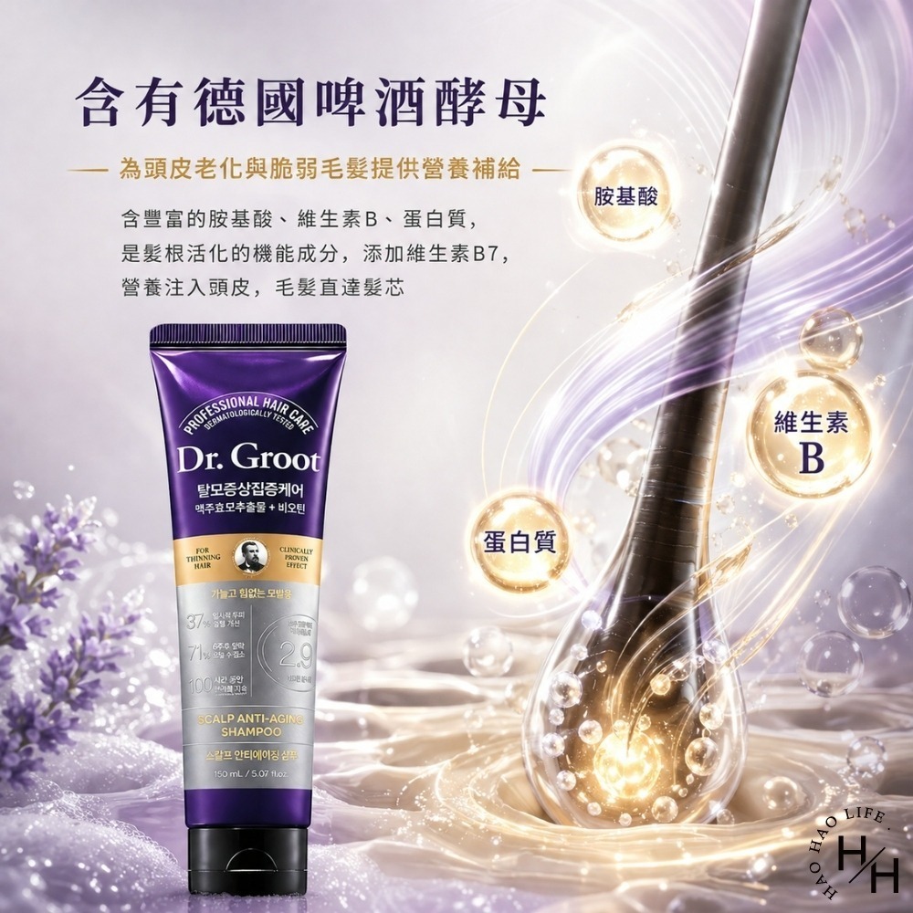 好市多現貨快出【Dr.Groot】頭皮抗老健髮洗髮精(700毫升X1入+150毫升X1入) 好市多洗髮精 洗髮-細節圖5