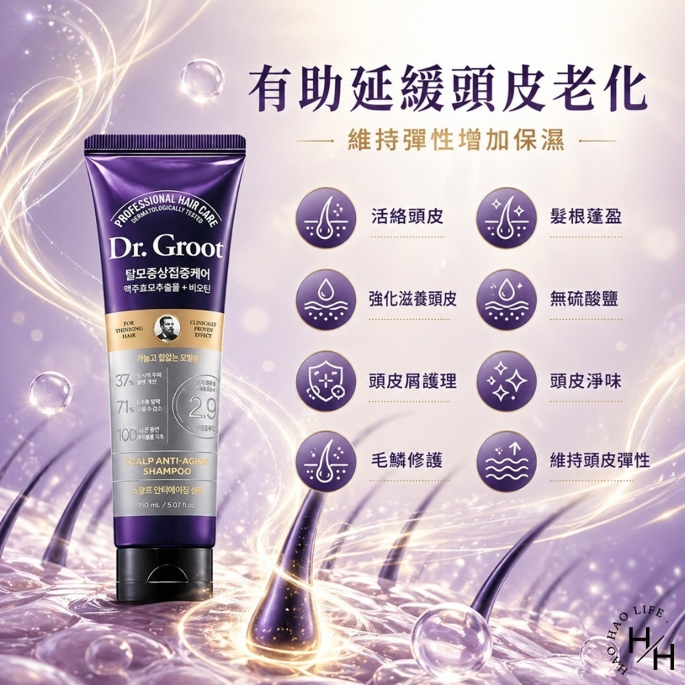 好市多現貨快出【Dr.Groot】頭皮抗老健髮洗髮精(700毫升X1入+150毫升X1入) 好市多洗髮精 洗髮-細節圖7