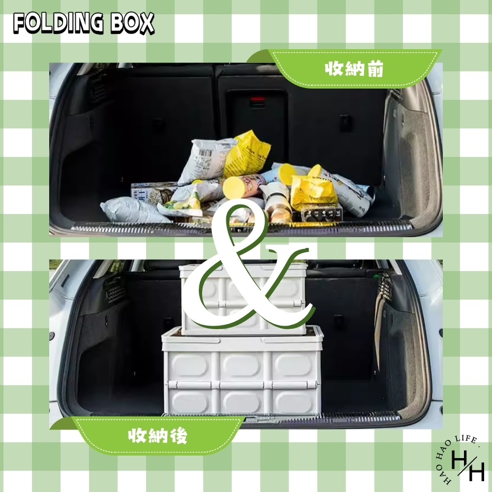現貨快出【FOLDING BOX】手提式 可折疊收納箱  手提款木蓋摺疊收納箱 戶外折疊收納箱 摺疊箱 露營 折疊式收納-細節圖5