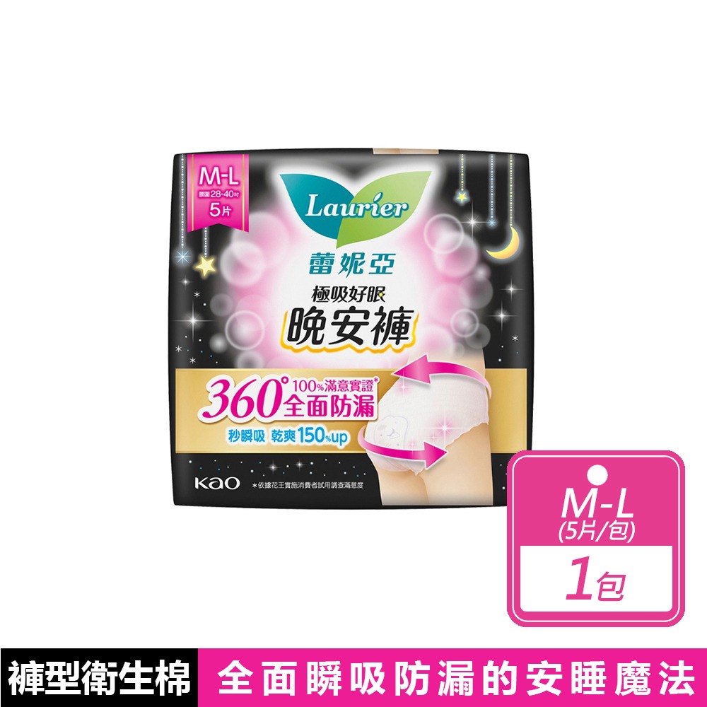 現貨快出【蕾妮亞】極吸好眠晚安褲型衛生棉 M-L號 5片/包 褲型衛生棉 蕾妮亞 日用 夜用 量多-規格圖7