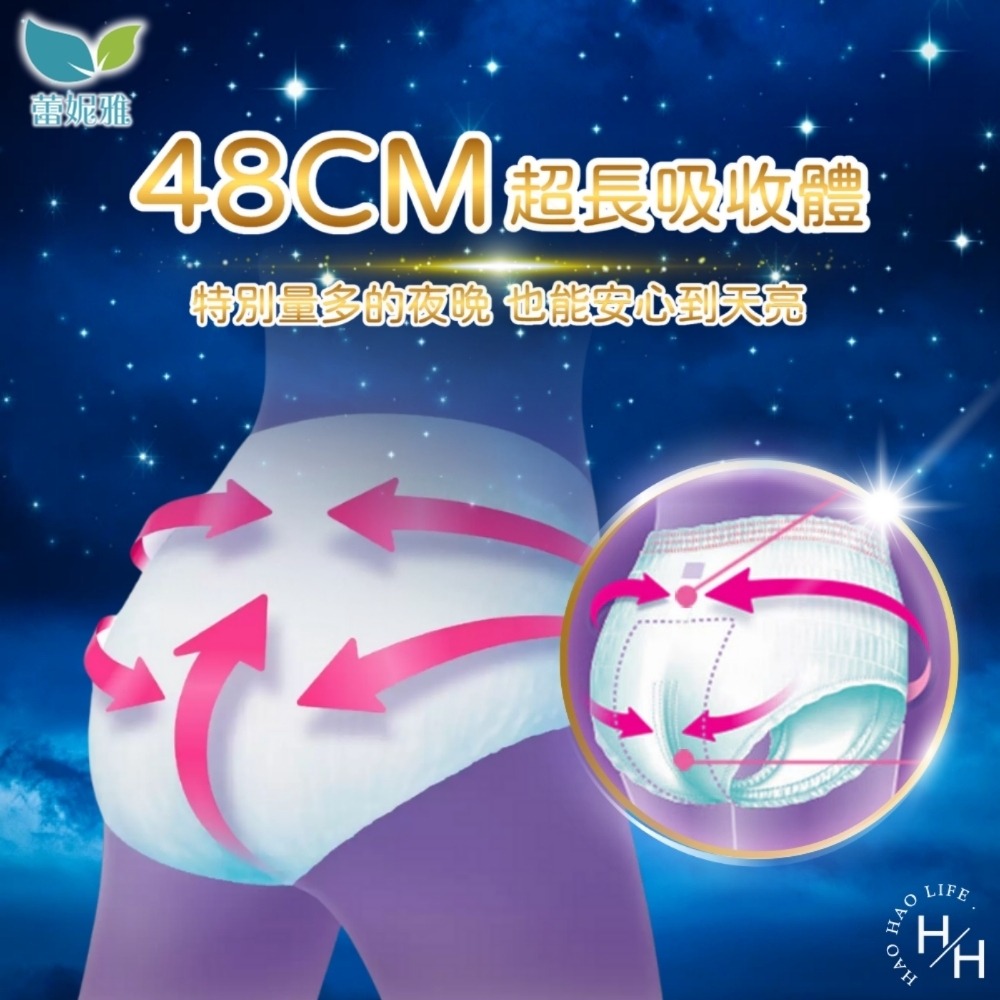 現貨快出【蕾妮亞】超吸收夜用褲型衛生棉L號(5片/包) 褲型衛生棉 日用 夜用 量多-細節圖5