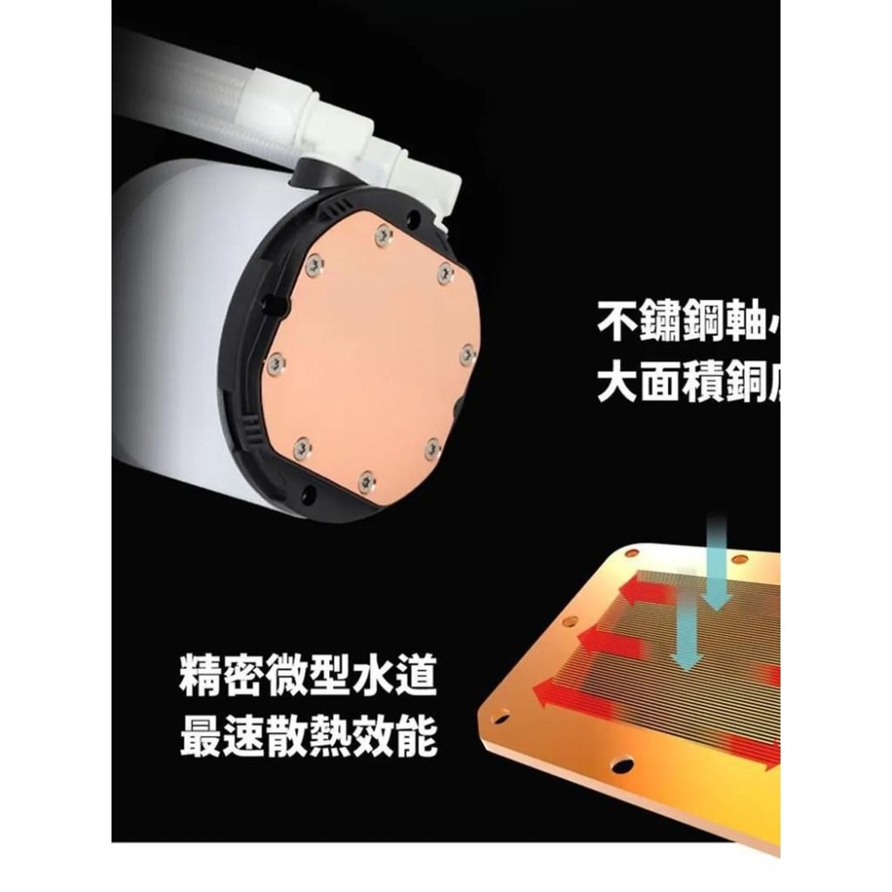【含稅快速出貨】darkFlash 大飛 DN-240D 一體式數顯水冷 白色 240mm 水冷排-細節圖8